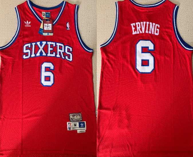 76ers 6 Julius Erving Red Hardwood Classics Jersey,We sell and wholesale 76ers 6 Julius Erving Red Hardwood Classics Jersey on line form chian!